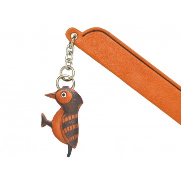 Wood pecker Leather Charm Bookmarker