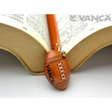 Rugby Ball/American Football Leather Charm Bookmarker