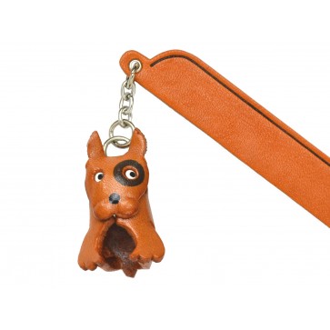 Bull terrier Leather dog Charm Bookmarker