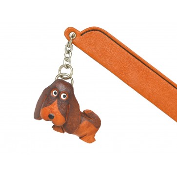 Basset hound Leather dog Charm Bookmarker