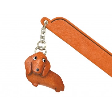 Dachshund Leather dog Charm Bookmarker