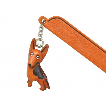 German shephard Leather dog Charm Bookmarker