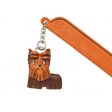 Yorkshire terrier Leather dog Charm Bookmarker