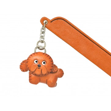 Bichon frise Leather dog Charm Bookmarker