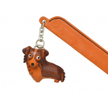 Border collie Leather dog Charm Bookmarker