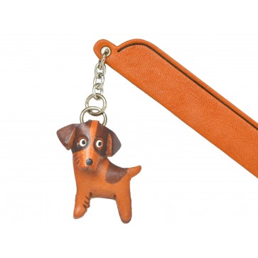 Jack russell terrier Leather dog Charm Bookmarker