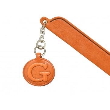 G Leather Alphabet Charm Bookmarker