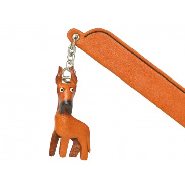 Great dane Leather dog Charm Bookmarker