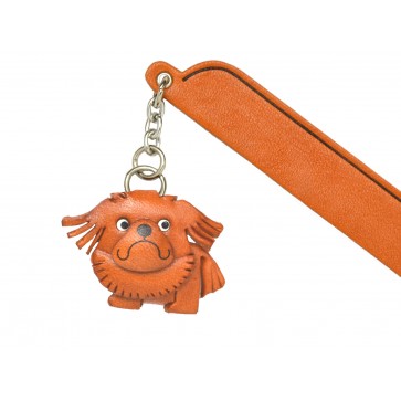 Pekingese Leather dog Charm Bookmarker