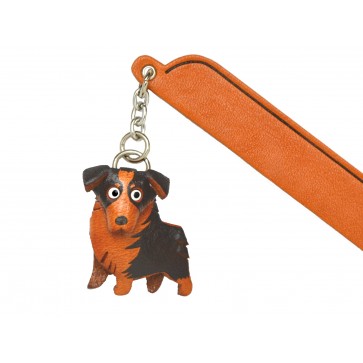 Australian shepherd Leather dog Charm Bookmarker