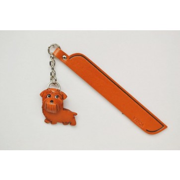 Norfolk terrier Leather dog Charm Bookmarker