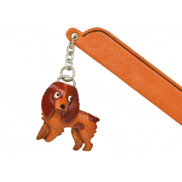 Brittany Leather dog Charm Bookmarker