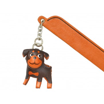 Rottweiler Leather dog Charm Bookmarker