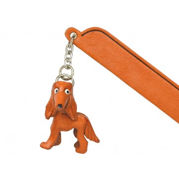 Saluki Leather dog Charm Bookmarker