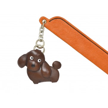 Toy poodle chocolate Leather dog Charm Bookmarker