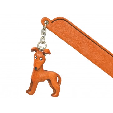 Wippet Leather dog Charm Bookmarker