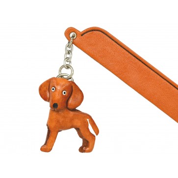 Weimaraner Leather dog Charm Bookmarker