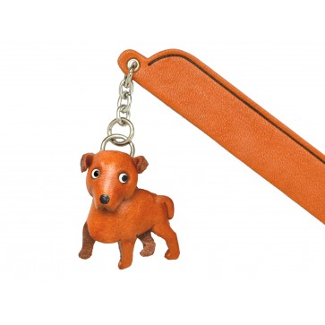 Staffordshire Bull Leather dog Charm Bookmarker