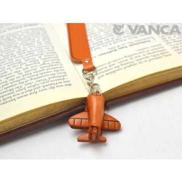 Airplane Leather Charm Bookmarker