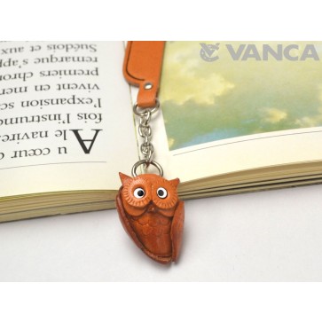 Owl Leather Charm Bookmarker