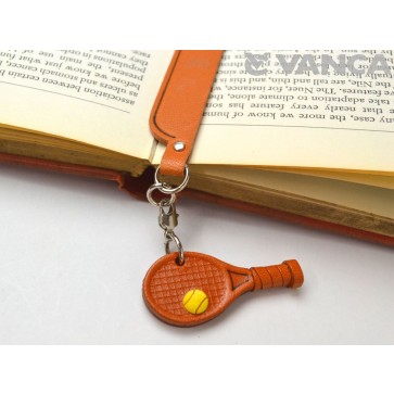 Tennis racket Leather Charm Bookmarker