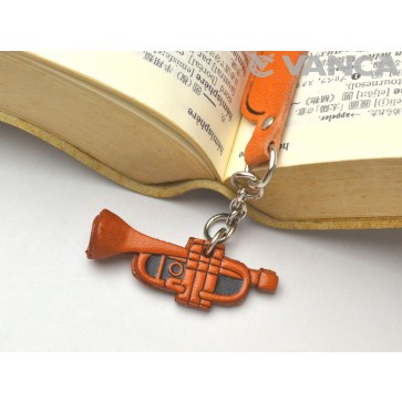 Trumpet Leather Charm Bookmarker