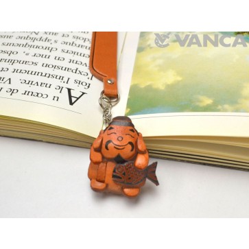 Ebisu God Leather Charm Bookmarker