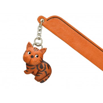 American shorthair Leather Charm Bookmarker