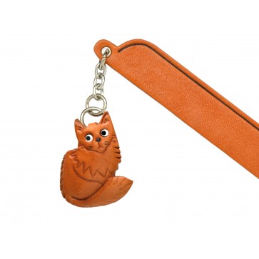 Maine coon Leather Charm Bookmarker