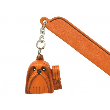 Lhasa apso Leather dog Charm Bookmarker