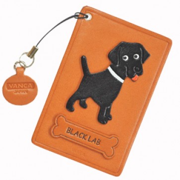 Black Labrador Retriever Leather Commuter Pass case/card Holders #26458