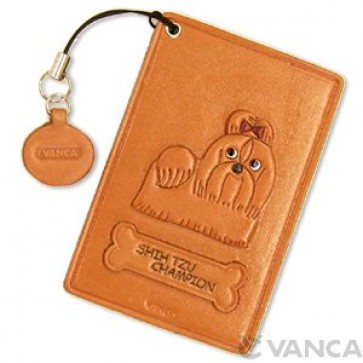 Shih Tzu Champion Dog Leather Commuter Pass/Passcard Holders