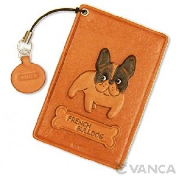 French Bulldog Leather Commuter Pass/Passcard Holders