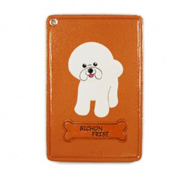 Bichon Frise Leather Commuter Pass/Passcard Holders