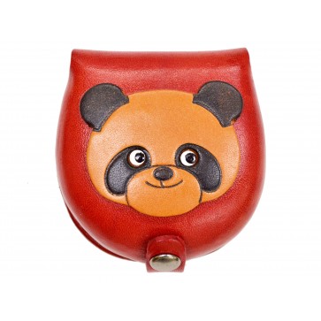 Panda-red Handmade Genuine Leather Animal Color Coin case/Purse #26089-2