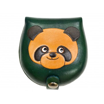 Panda-green Handmade Genuine Leather Animal Color Coin case/Purse #26088-3