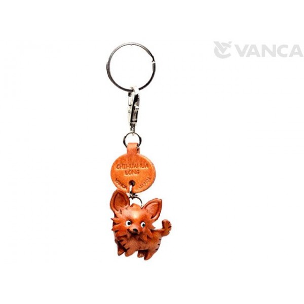 Chihuahua Leather Dog Keychain