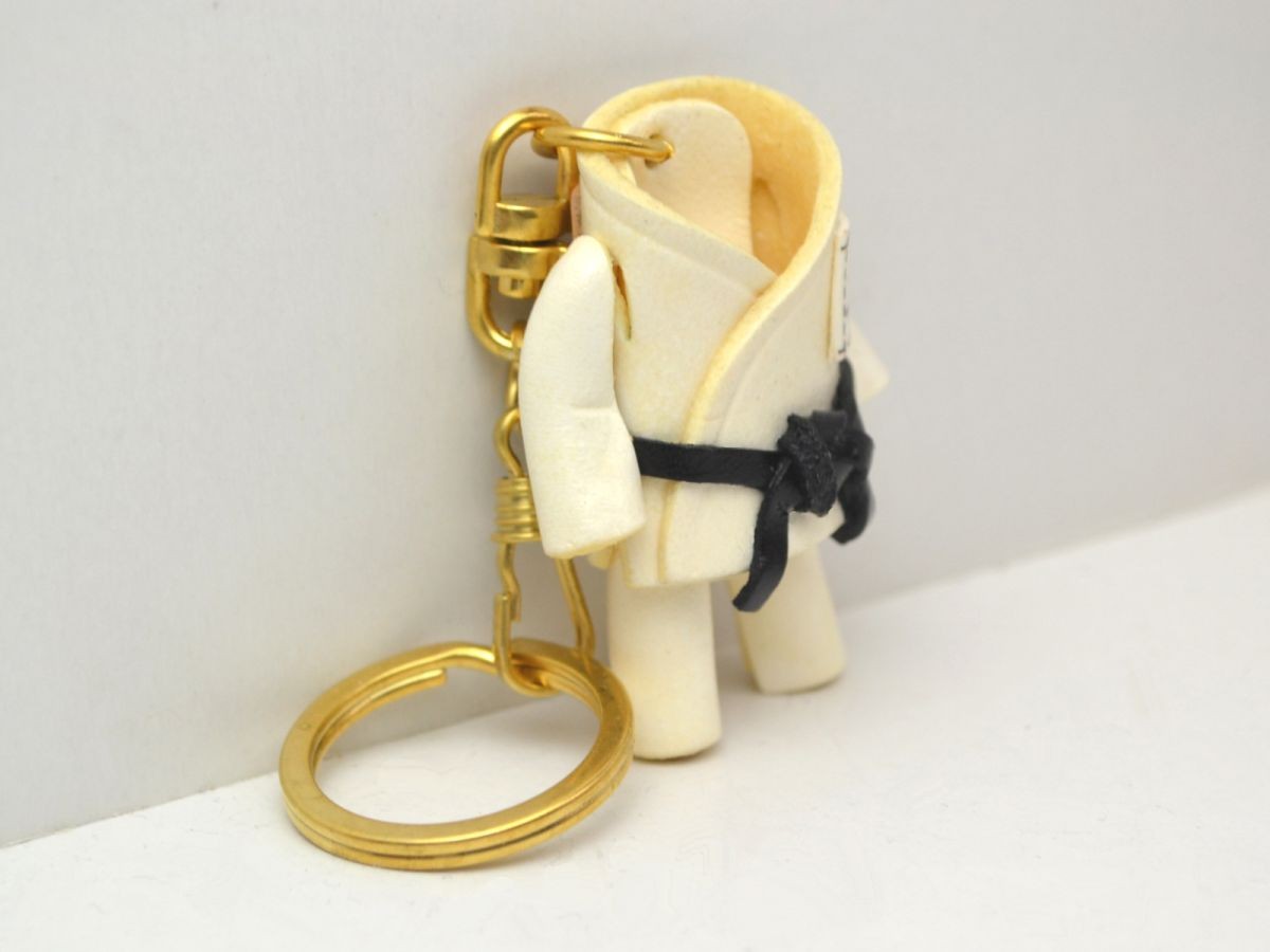 Karate Gi Uniform Leather Keychain(L)