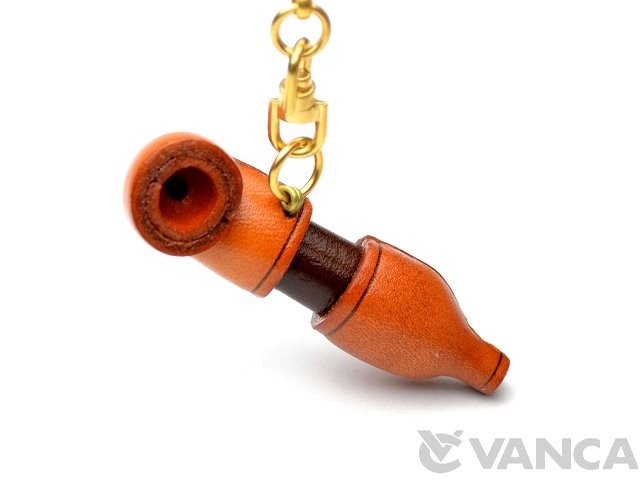 Pipe Keychain Oriental Pipe Leather Keychain(L)