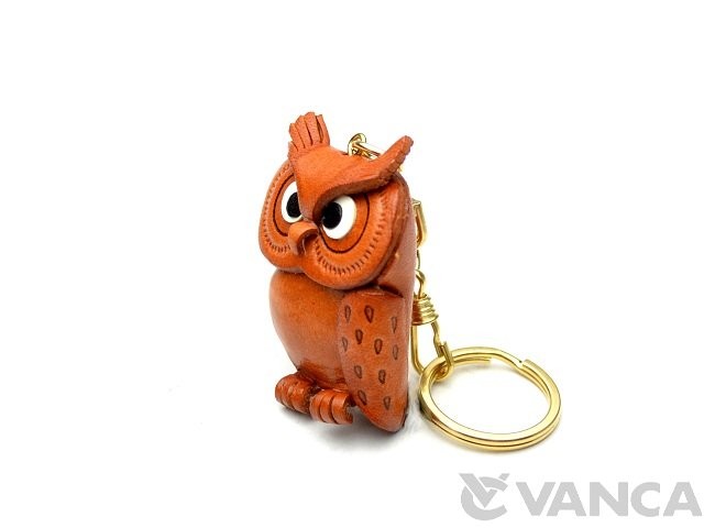Leather owl keychain best sale