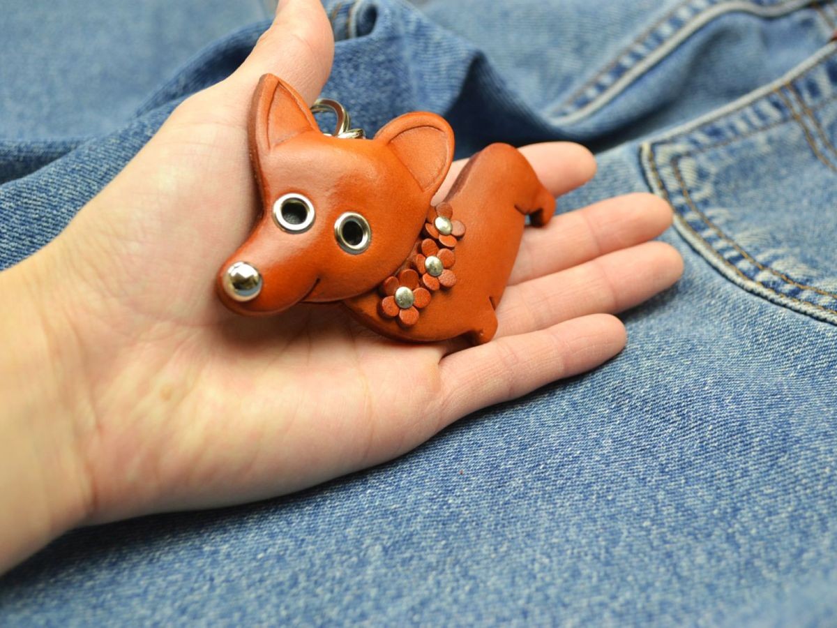 Welsh Corgi Handmade Leather Dog/Animal Bag Charm