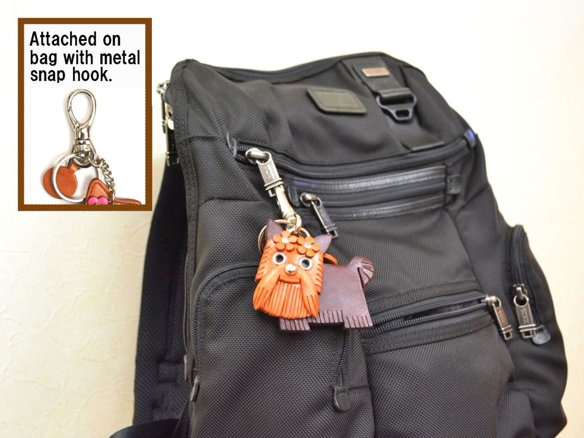 Yorkshire Terrier Handmade Leather Dog/Bag Charm