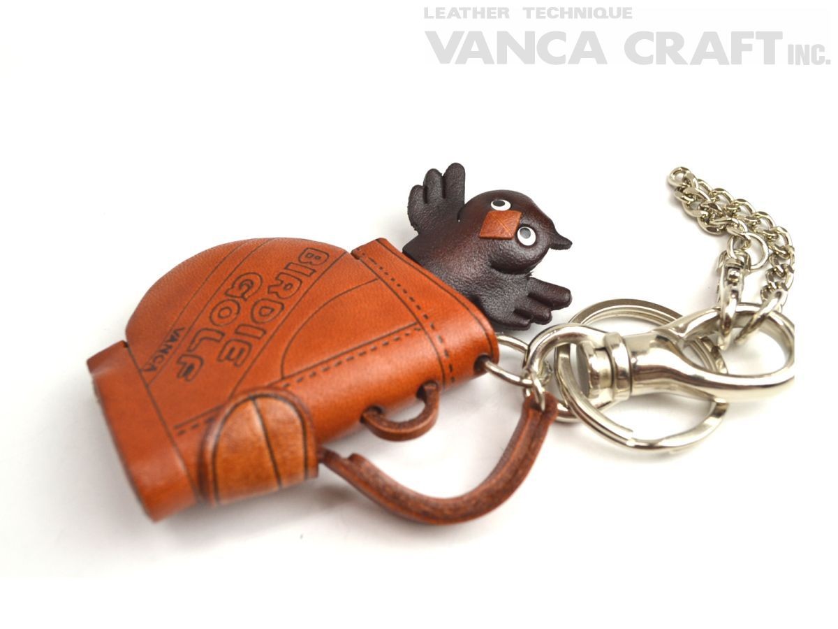 Golf Bag Handmade Leather Sports Keychain Bag Charm