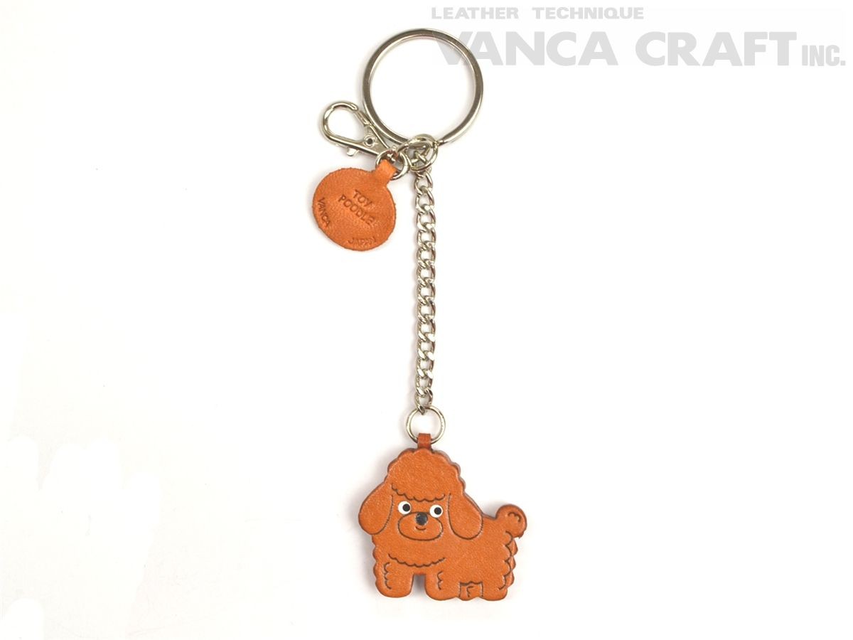 Toy Poodle Handmade 3D Leather Dog Bag/Ring Charm *VANCA* Made in Japan #26074 