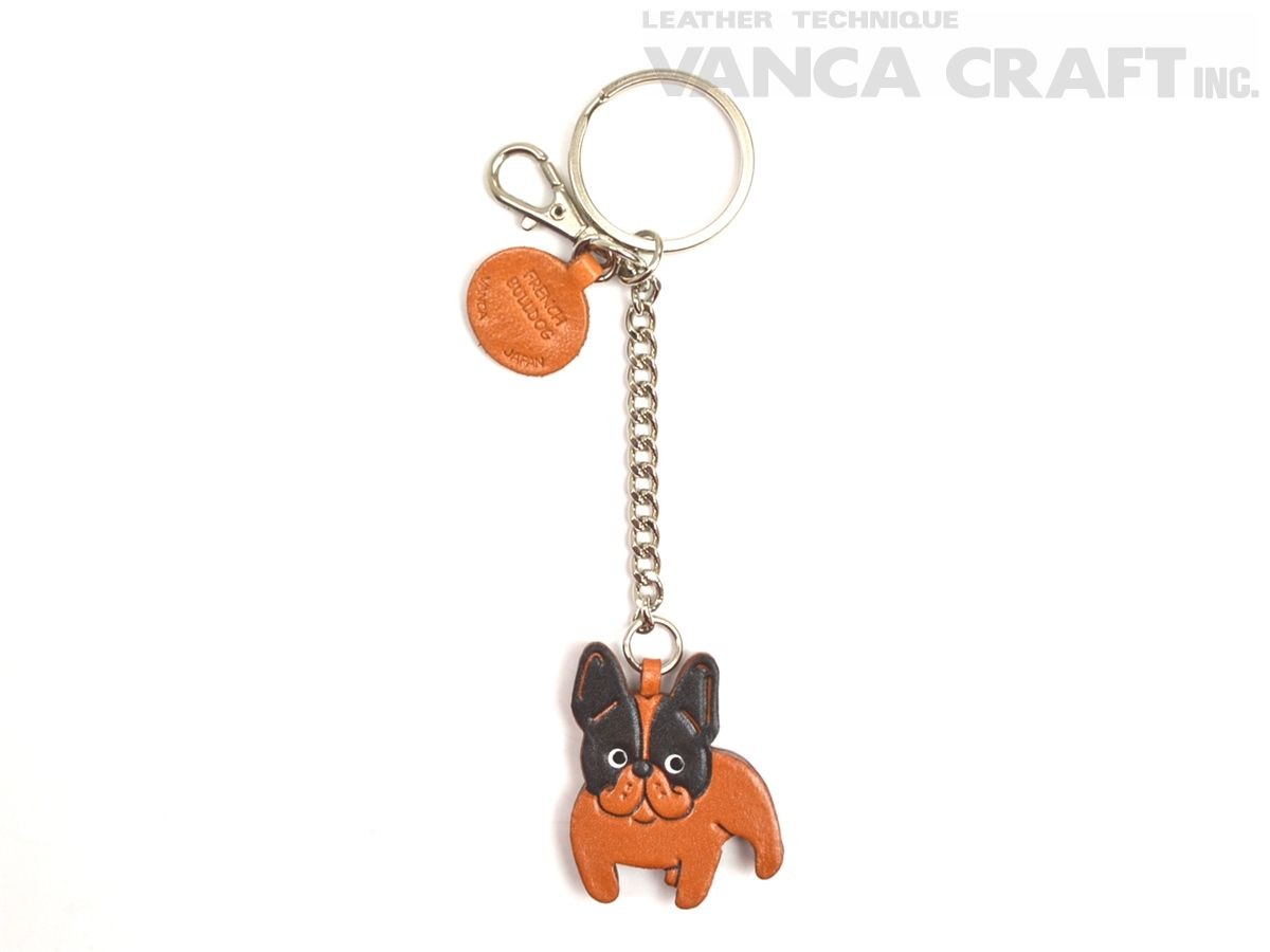French Bulldog Handmade 3D Leather Dog Bag/Ring Charm VANCA Made in Japan 26061 