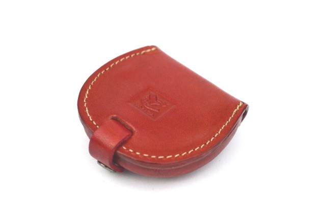◾️ARTS＆SCIENCE leather coin case red American shorthair -red Handmade Genuine Leather Animal Coin