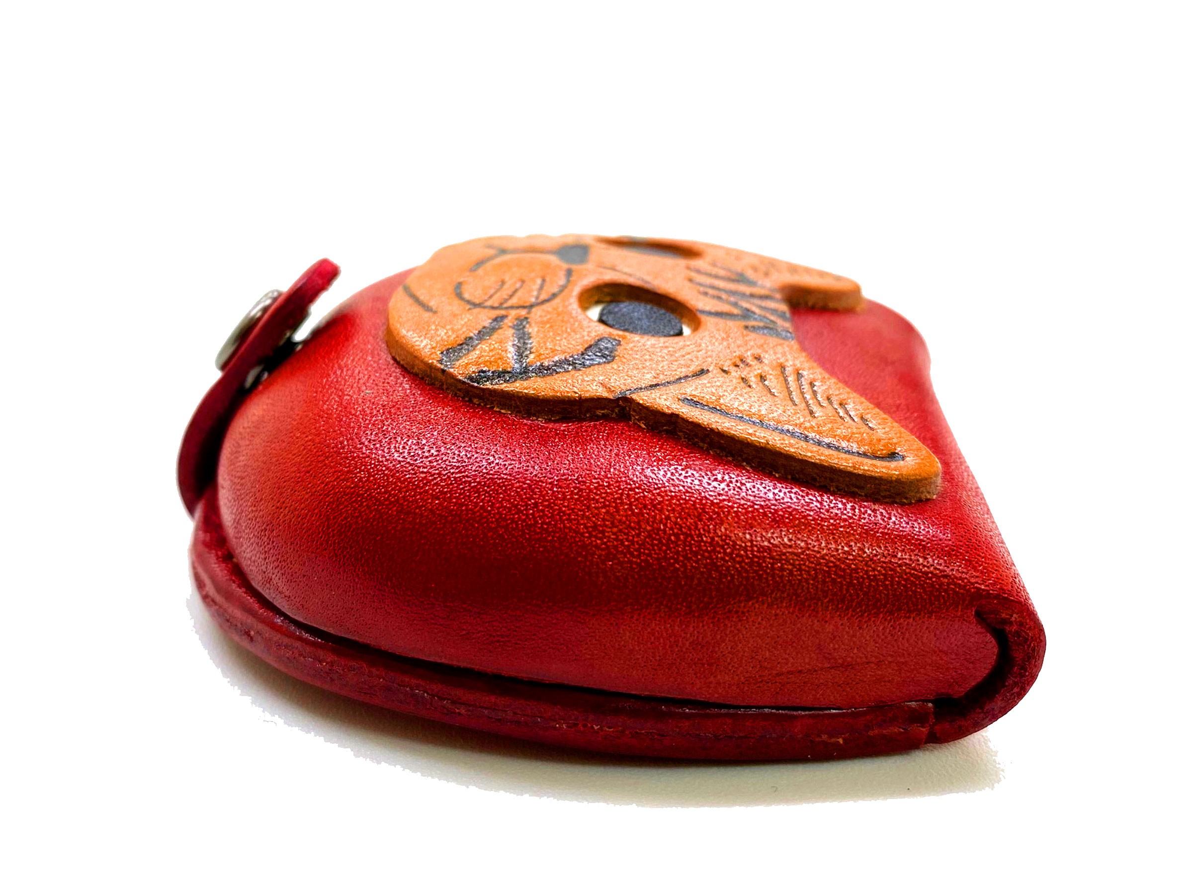 Red leather heart coin purse