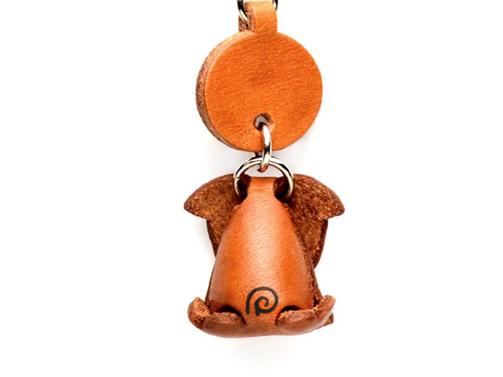 Pug Leather Dog Keychain