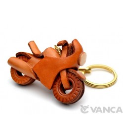 Racing Bike Leather Keychain(L)