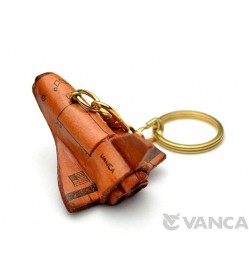 Space Shuttle Leather Keychain(L)